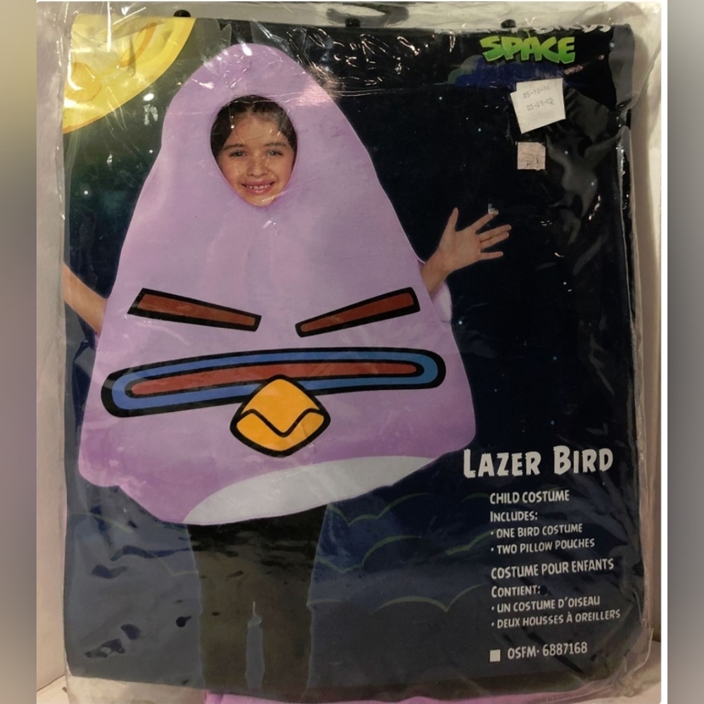 NEW PMG Kid's Angry Birds Purple Space Lazer Laser Bird Costume One Size